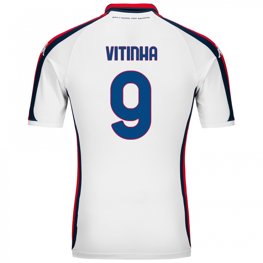 Niño Camiseta Vitinha #9 Blanco 2ª Equipación 2024/25 La Camisa