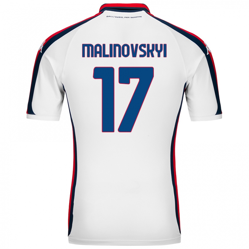 Niño Camiseta Ruslan Malinovskyi #17 Blanco 2ª Equipación 2024/25 La Camisa