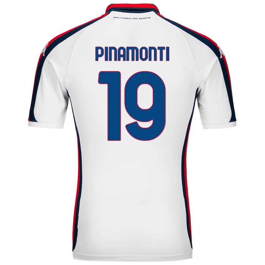 Niño Camiseta Andrea Pinamonti #19 Blanco 2ª Equipación 2024/25 La Camisa