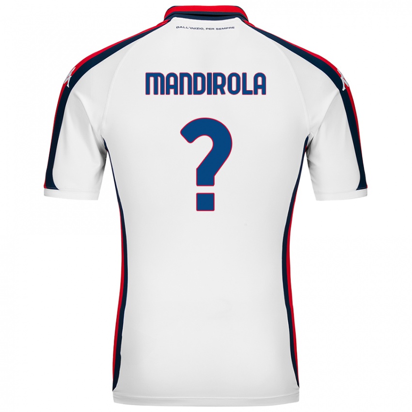 Niño Camiseta Gabriele Mandirola #0 Blanco 2ª Equipación 2024/25 La Camisa