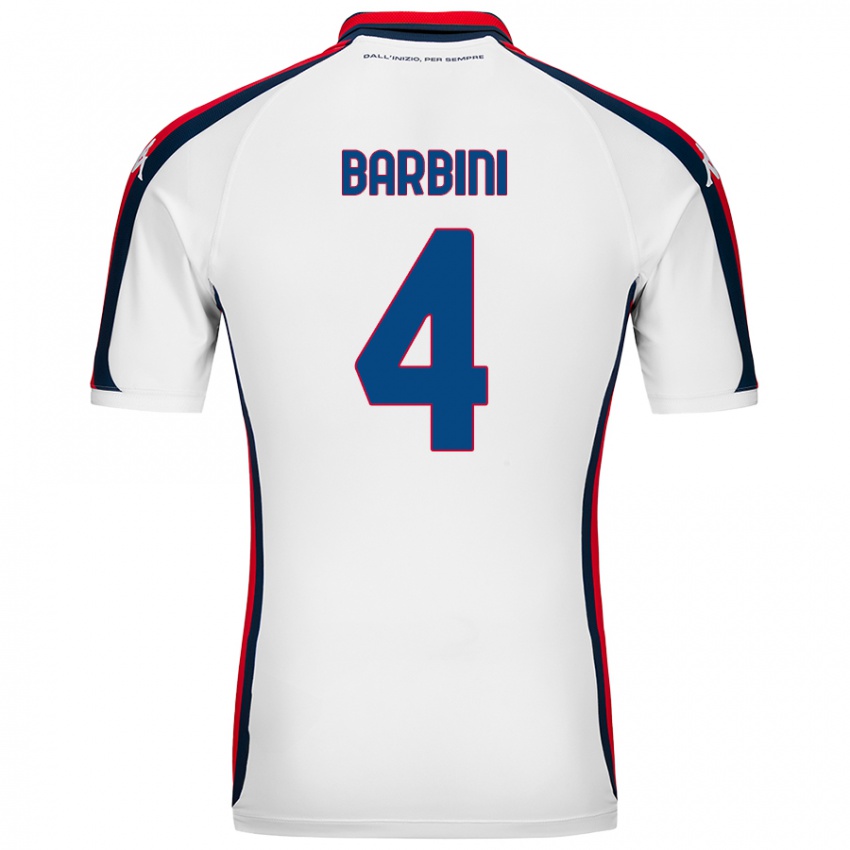 Niño Camiseta Matteo Barbini #4 Blanco 2ª Equipación 2024/25 La Camisa