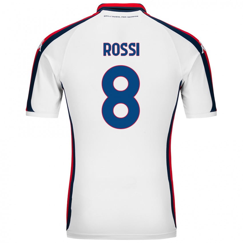 Niño Camiseta Gianluca Rossi #8 Blanco 2ª Equipación 2024/25 La Camisa