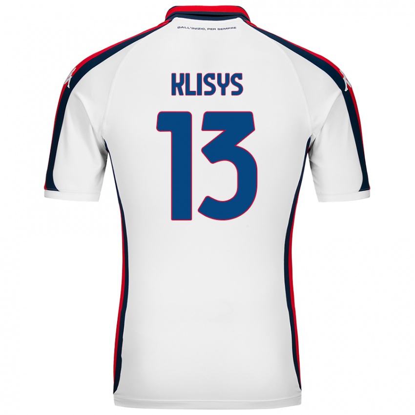 Niño Camiseta Lukas Klisys #13 Blanco 2ª Equipación 2024/25 La Camisa