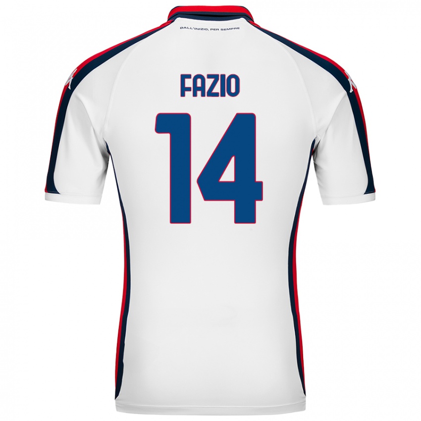 Niño Camiseta Tommaso Fazio #14 Blanco 2ª Equipación 2024/25 La Camisa