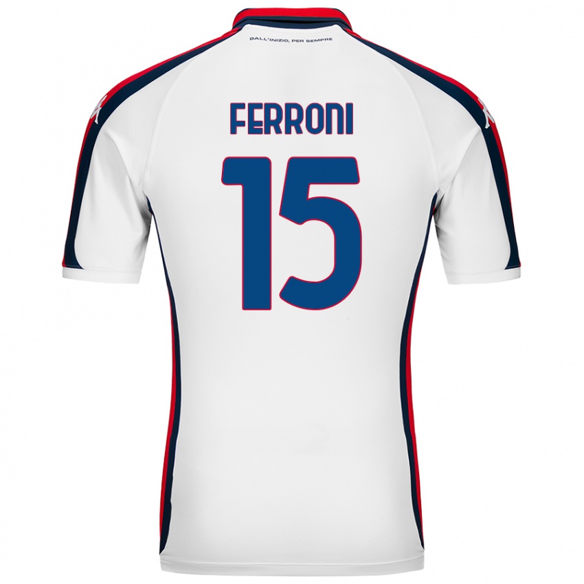 Niño Camiseta Leonardo Ferroni #15 Blanco 2ª Equipación 2024/25 La Camisa