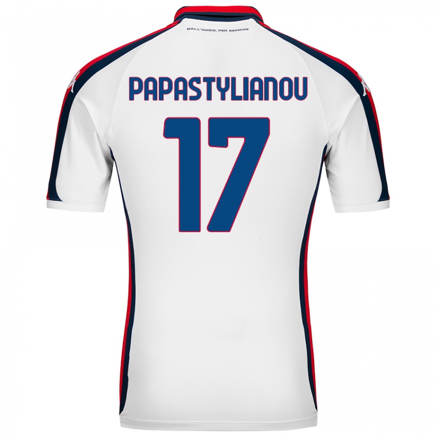 Niño Camiseta Lysandros Andreas Papastylianou #17 Blanco 2ª Equipación 2024/25 La Camisa