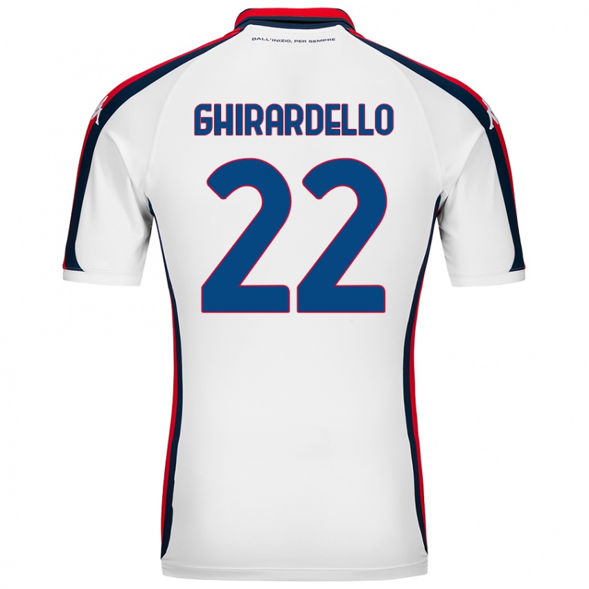 Niño Camiseta Tommaso Ghirardello #22 Blanco 2ª Equipación 2024/25 La Camisa