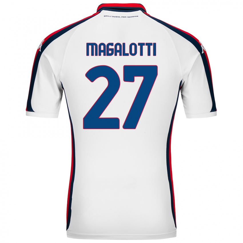 Niño Camiseta Gabriele Magalotti #27 Blanco 2ª Equipación 2024/25 La Camisa