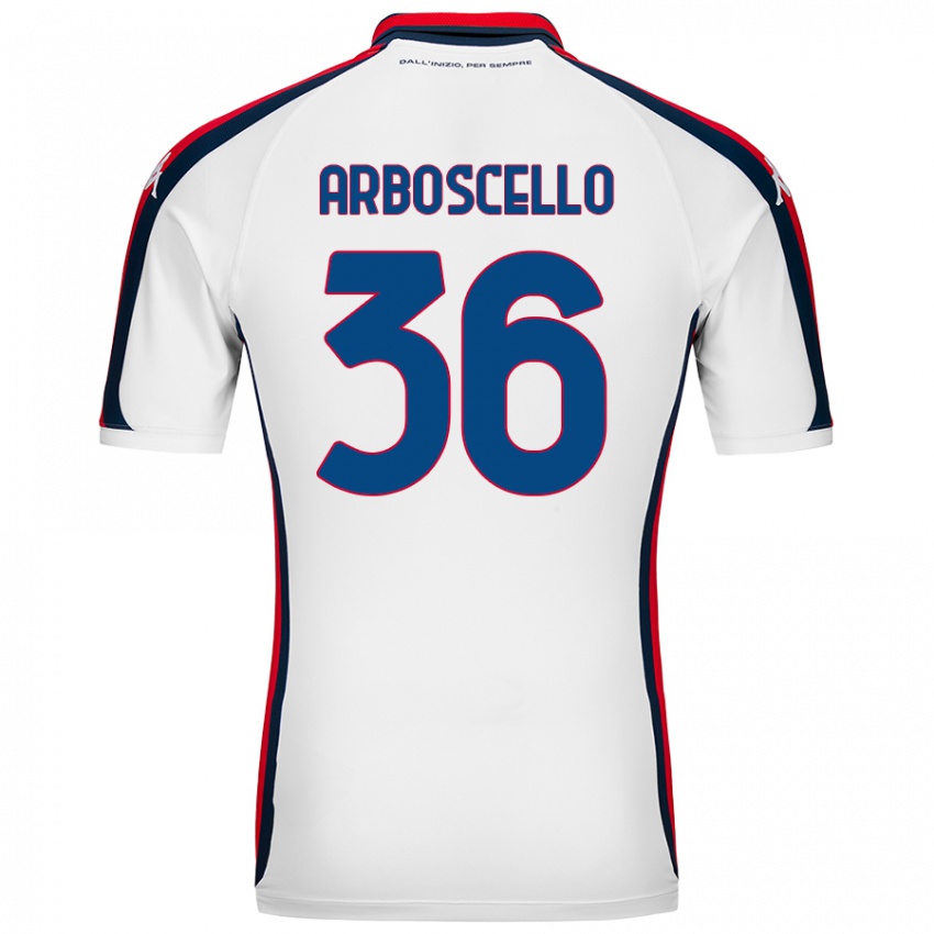 Niño Camiseta Riccardo Arboscello #36 Blanco 2ª Equipación 2024/25 La Camisa