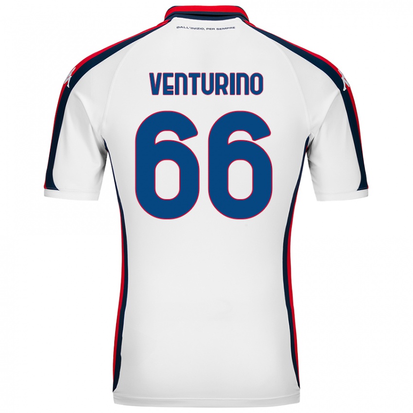 Niño Camiseta Lorenzo Venturino #66 Blanco 2ª Equipación 2024/25 La Camisa