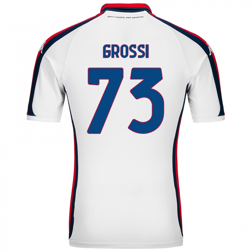 Niño Camiseta Jacopo Grossi #73 Blanco 2ª Equipación 2024/25 La Camisa