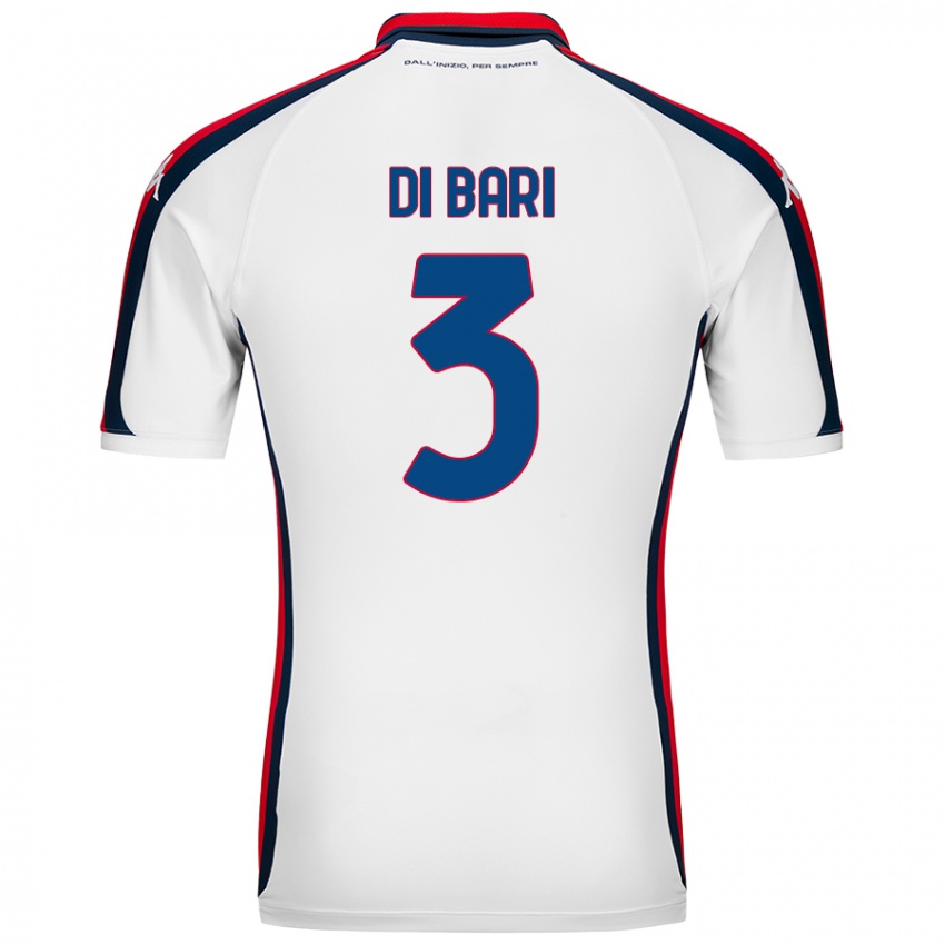 Niño Camiseta Martina Di Bari #3 Blanco 2ª Equipación 2024/25 La Camisa