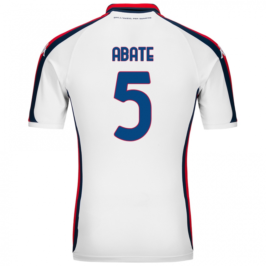 Niño Camiseta Giada Abate #5 Blanco 2ª Equipación 2024/25 La Camisa