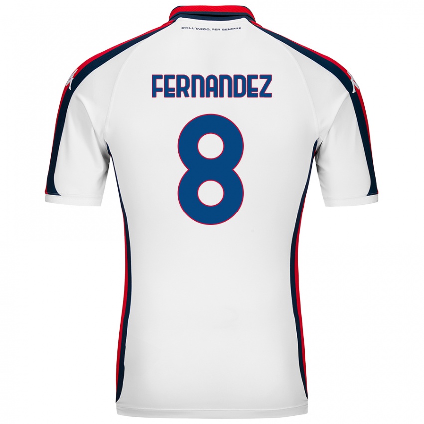 Niño Camiseta Maria Fernandez #8 Blanco 2ª Equipación 2024/25 La Camisa