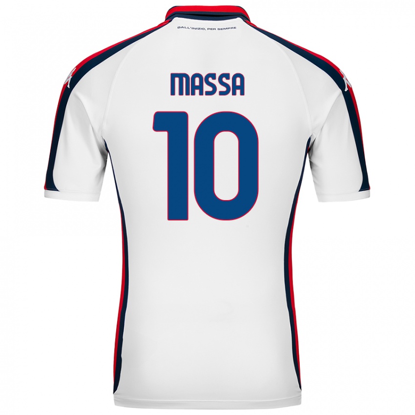 Niño Camiseta Alessandra Massa #10 Blanco 2ª Equipación 2024/25 La Camisa