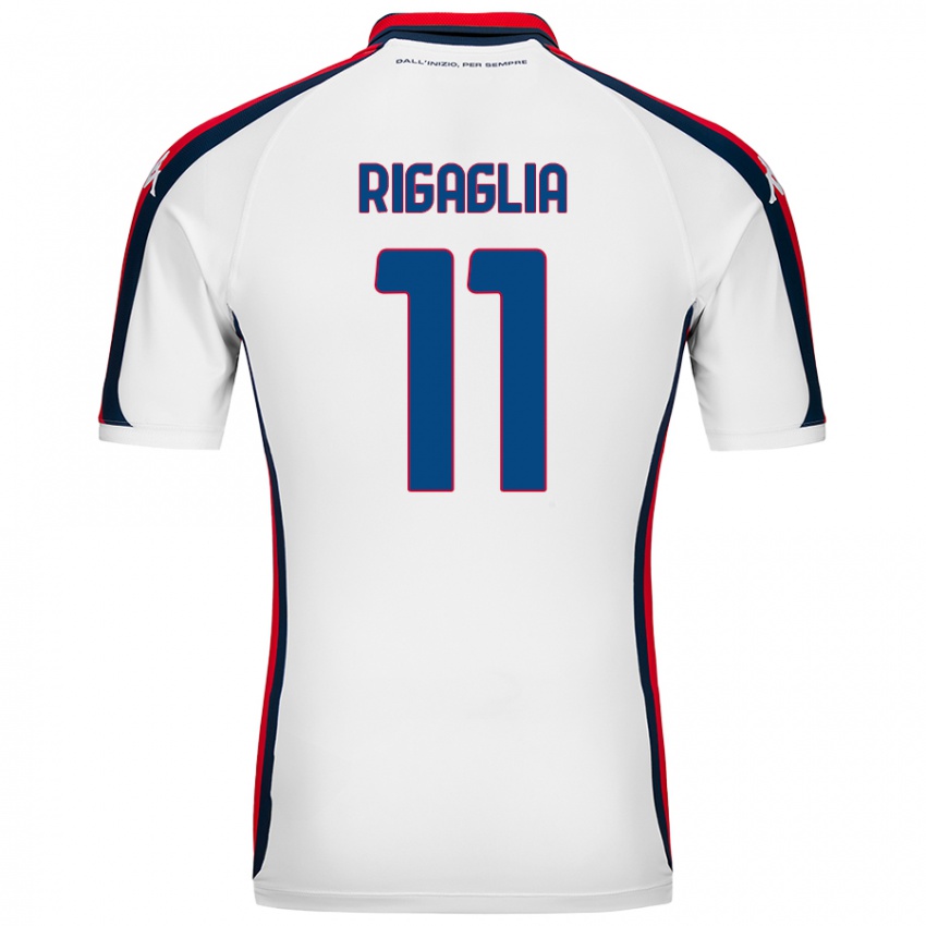 Niño Camiseta Alison Rigaglia #11 Blanco 2ª Equipación 2024/25 La Camisa