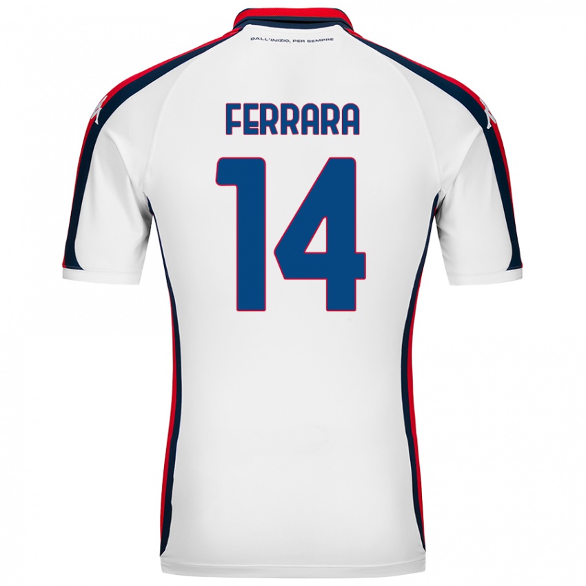 Niño Camiseta Anastasia Ferrara #14 Blanco 2ª Equipación 2024/25 La Camisa