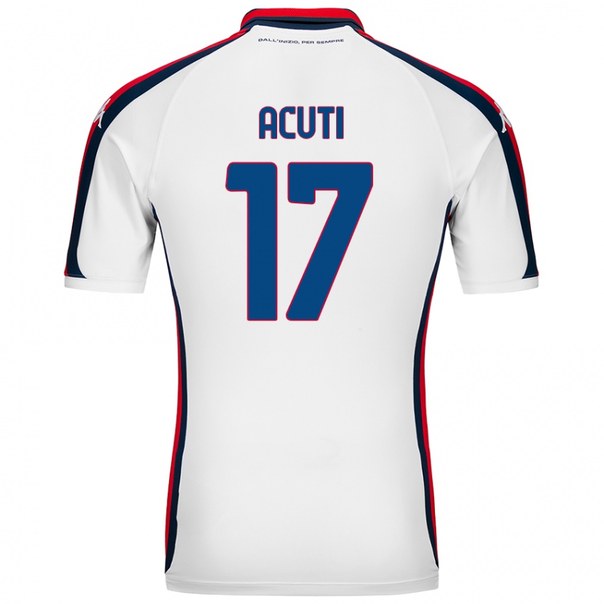 Niño Camiseta Arianna Acuti #17 Blanco 2ª Equipación 2024/25 La Camisa