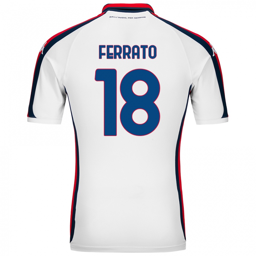 Niño Camiseta Claudia Ferrato #18 Blanco 2ª Equipación 2024/25 La Camisa