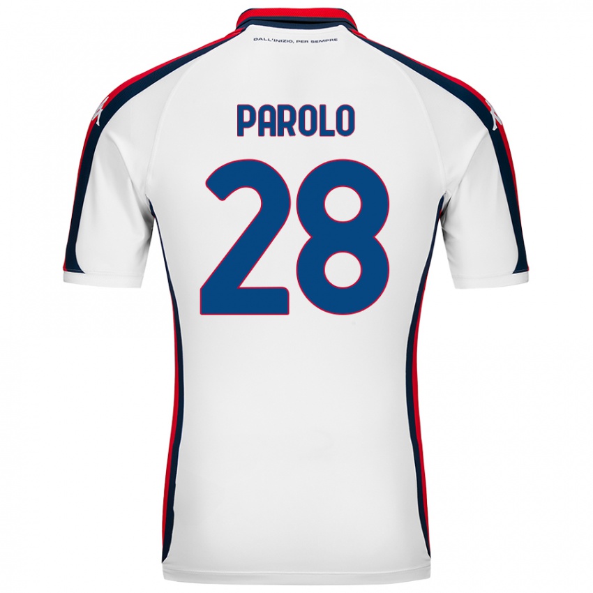 Niño Camiseta Lucrezia Parolo #28 Blanco 2ª Equipación 2024/25 La Camisa