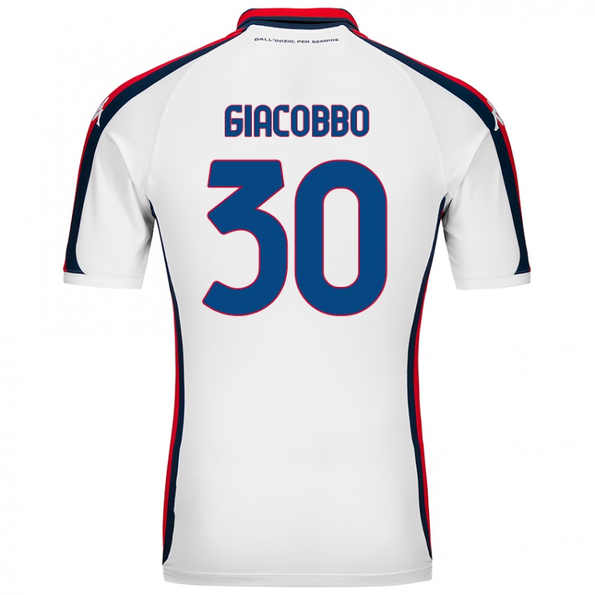 Niño Camiseta Giulia Giacobbo #30 Blanco 2ª Equipación 2024/25 La Camisa