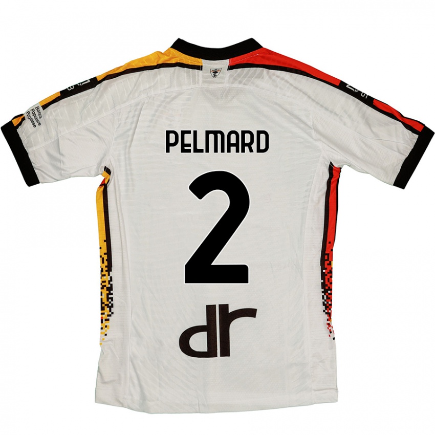 Niño Camiseta Andy Pelmard #2 Blanco Negro 2ª Equipación 2024/25 La Camisa