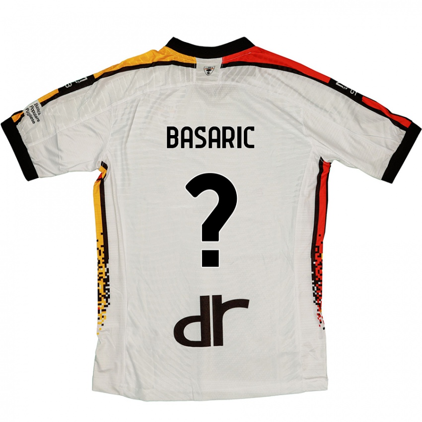 Niño Camiseta Ben Basaric #0 Blanco Negro 2ª Equipación 2024/25 La Camisa