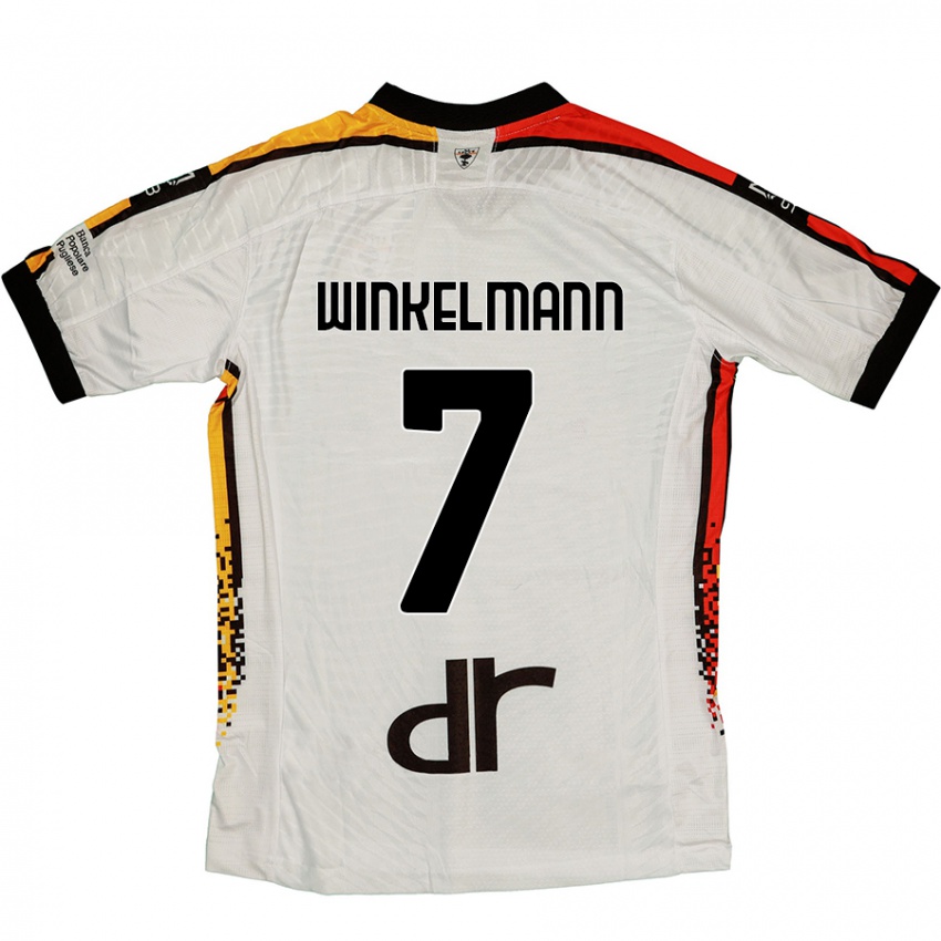 Niño Camiseta Till Winkelmann #7 Blanco Negro 2ª Equipación 2024/25 La Camisa