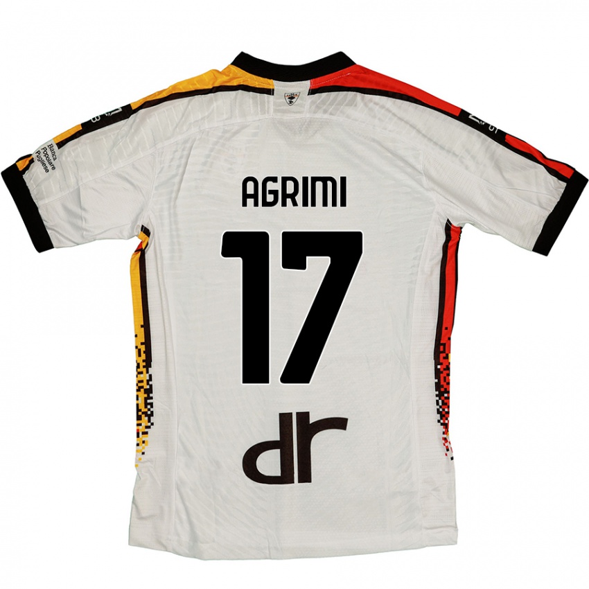 Niño Camiseta Matteo Agrimi #17 Blanco Negro 2ª Equipación 2024/25 La Camisa