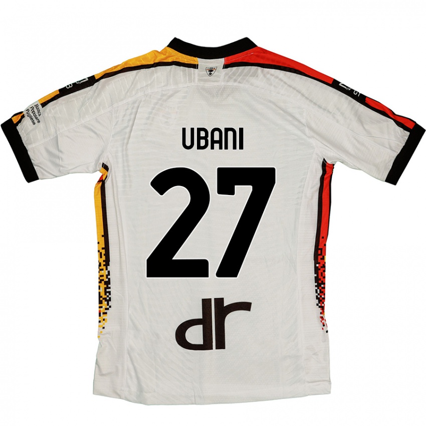 Niño Camiseta Marlon Ubani #27 Blanco Negro 2ª Equipación 2024/25 La Camisa