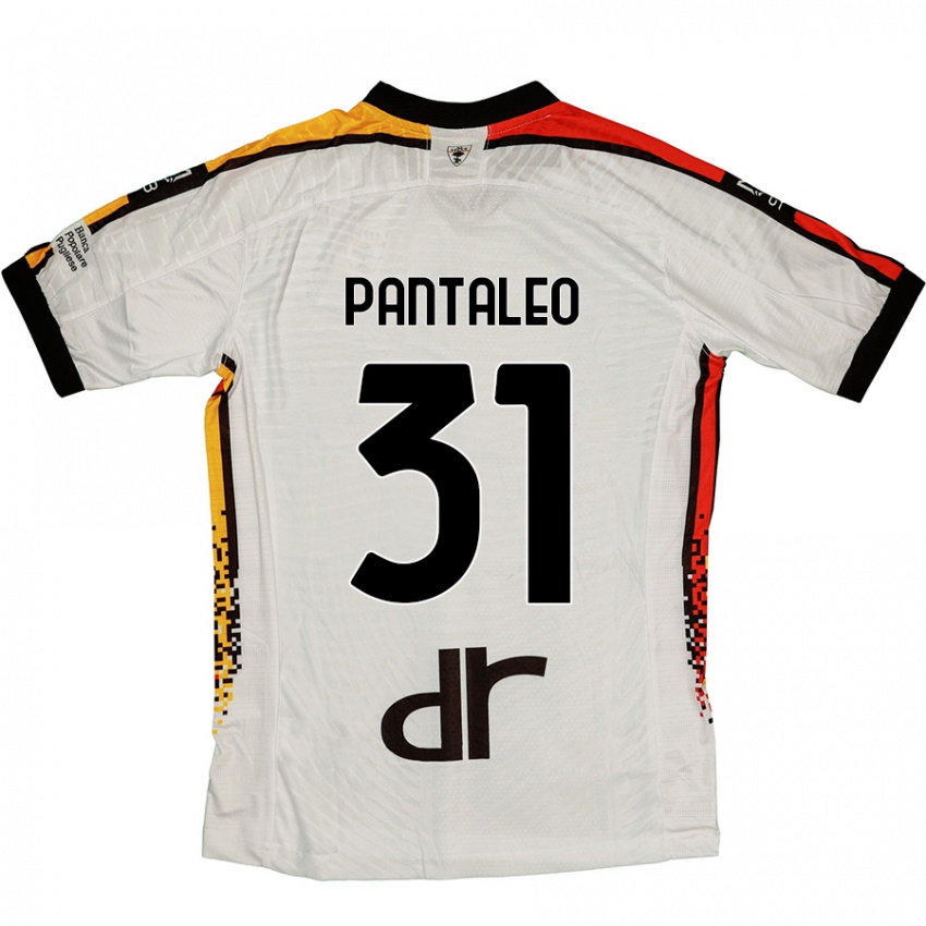 Niño Camiseta Dario Pantaleo #31 Blanco Negro 2ª Equipación 2024/25 La Camisa