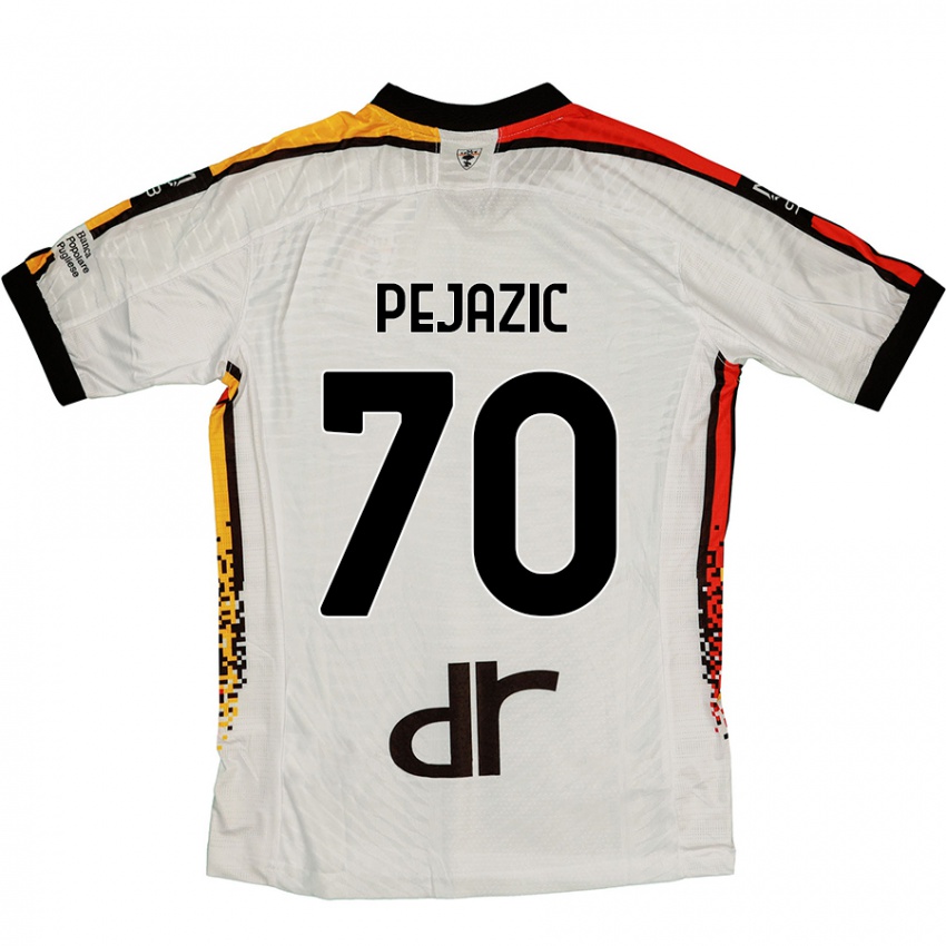 Niño Camiseta Mario Pejazic #70 Blanco Negro 2ª Equipación 2024/25 La Camisa