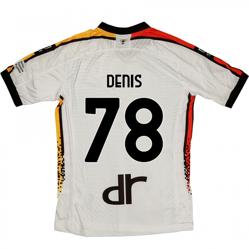 Niño Camiseta Max Denis #78 Blanco Negro 2ª Equipación 2024/25 La Camisa