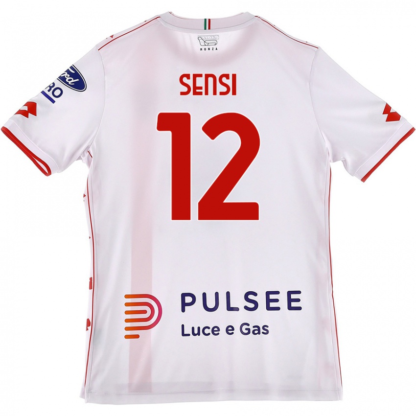 Niño Camiseta Stefano Sensi #12 Blanco Rojo 2ª Equipación 2024/25 La Camisa