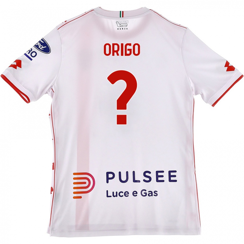 Niño Camiseta Tobias Origo #0 Blanco Rojo 2ª Equipación 2024/25 La Camisa