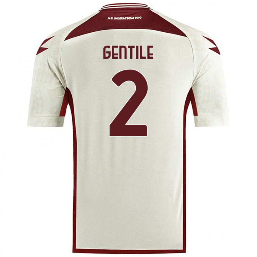 Niño Camiseta Davide Gentile #2 Color Crema 2ª Equipación 2024/25 La Camisa