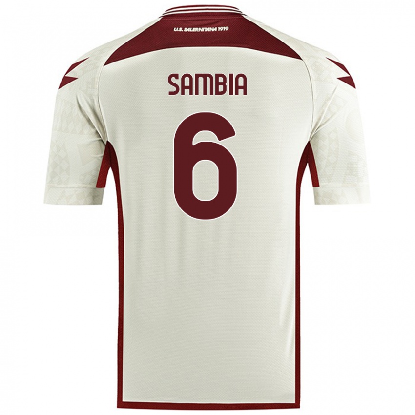 Niño Camiseta Junior Sambia #6 Color Crema 2ª Equipación 2024/25 La Camisa