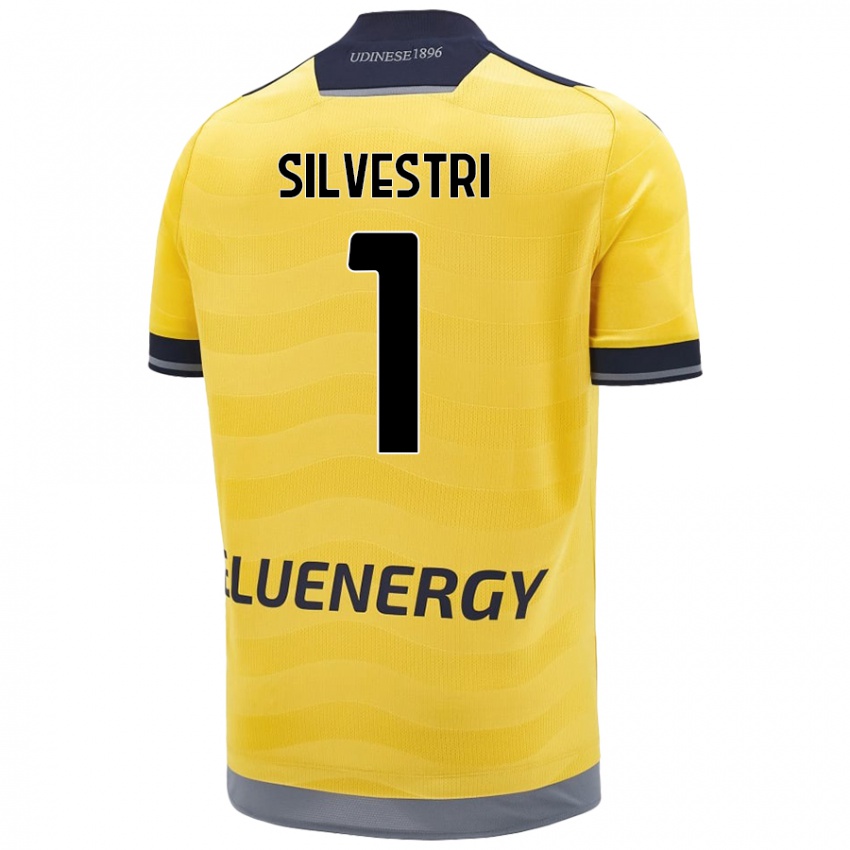 Niño Camiseta Marco Silvestri #1 Dorado 2ª Equipación 2024/25 La Camisa