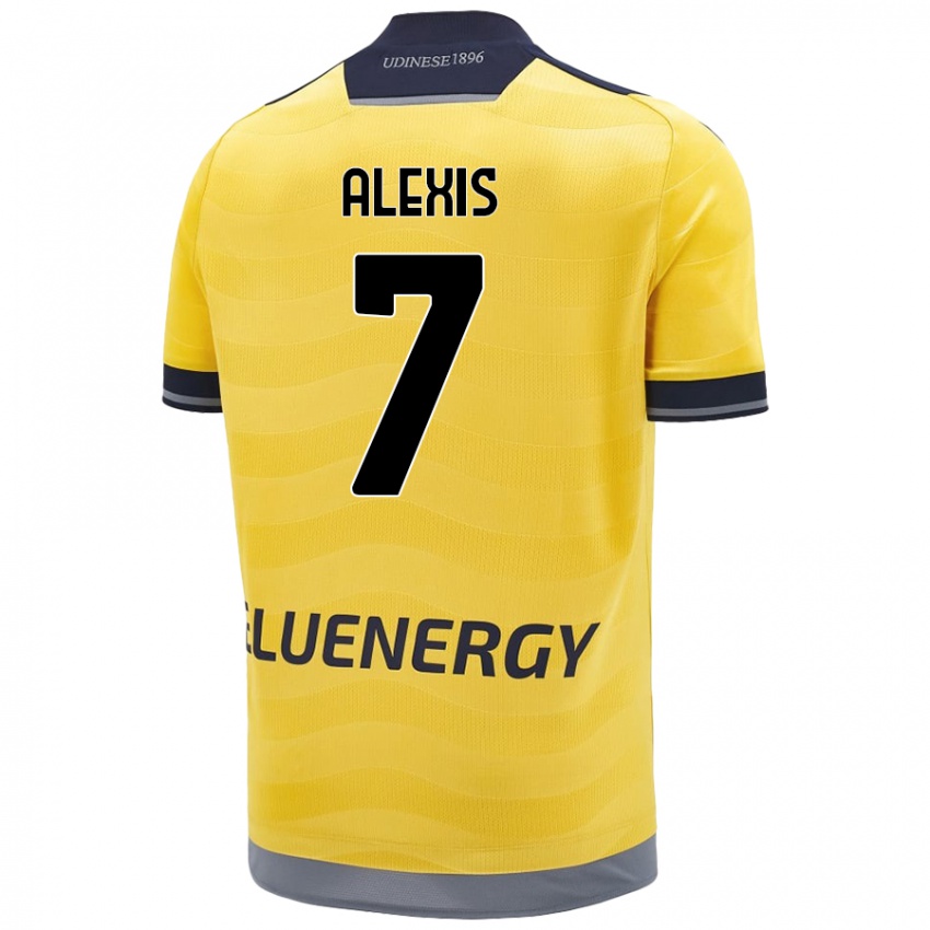 Niño Camiseta Alexis Sanchez #7 Dorado 2ª Equipación 2024/25 La Camisa