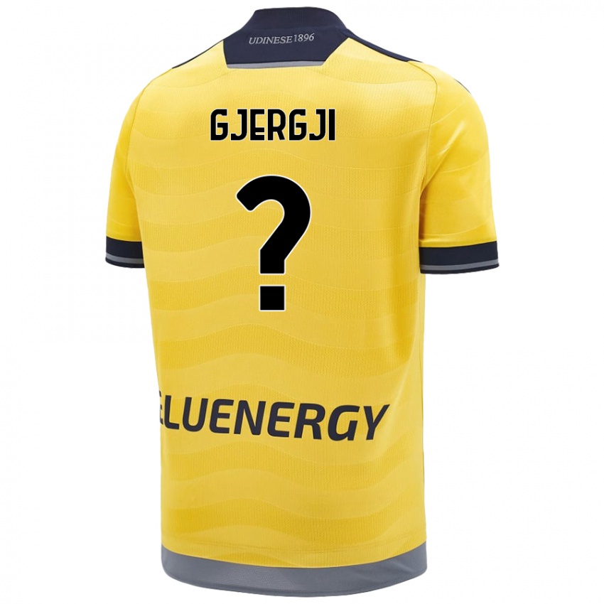 Niño Camiseta Alessio Gjergji #0 Dorado 2ª Equipación 2024/25 La Camisa