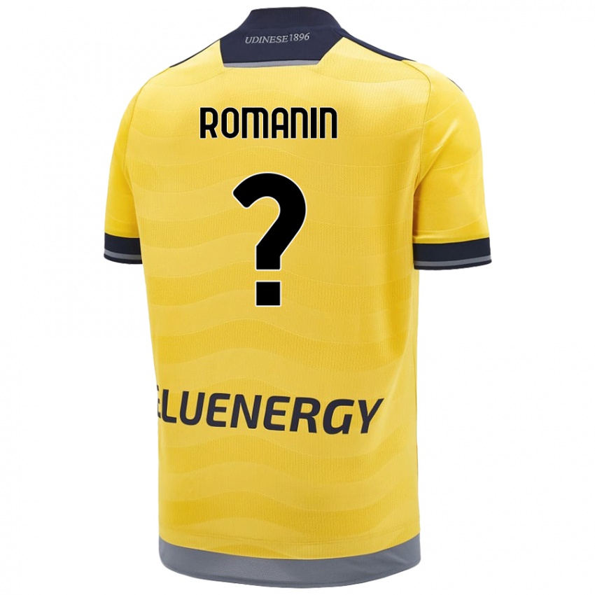 Niño Camiseta Mattia Romanin #0 Dorado 2ª Equipación 2024/25 La Camisa