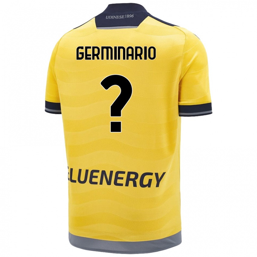 Niño Camiseta Mattia Germinario #0 Dorado 2ª Equipación 2024/25 La Camisa