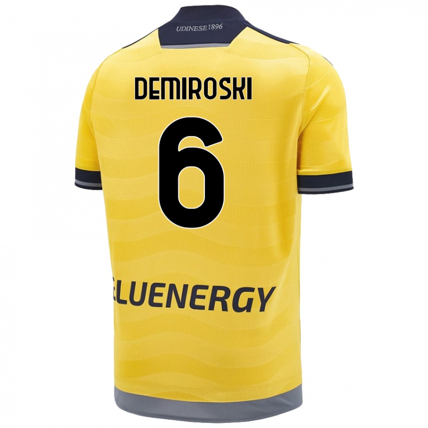 Niño Camiseta Shenol Demiroski #6 Dorado 2ª Equipación 2024/25 La Camisa