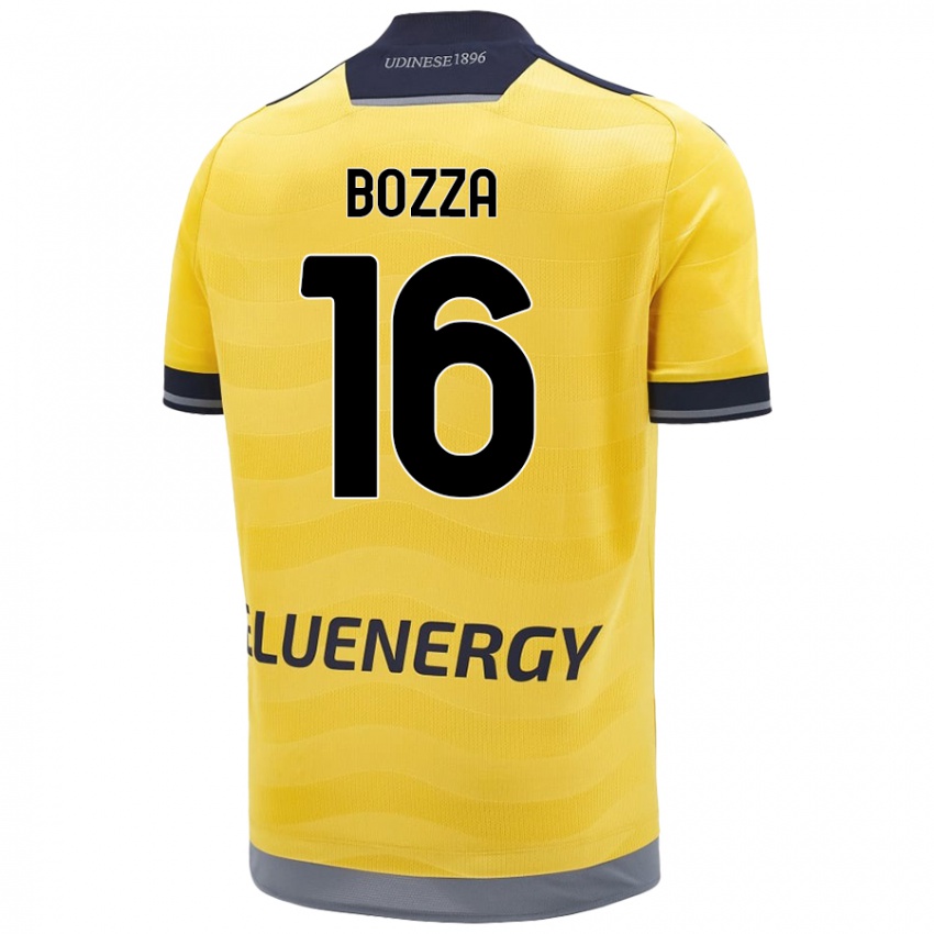 Niño Camiseta Mattia Bozza #16 Dorado 2ª Equipación 2024/25 La Camisa