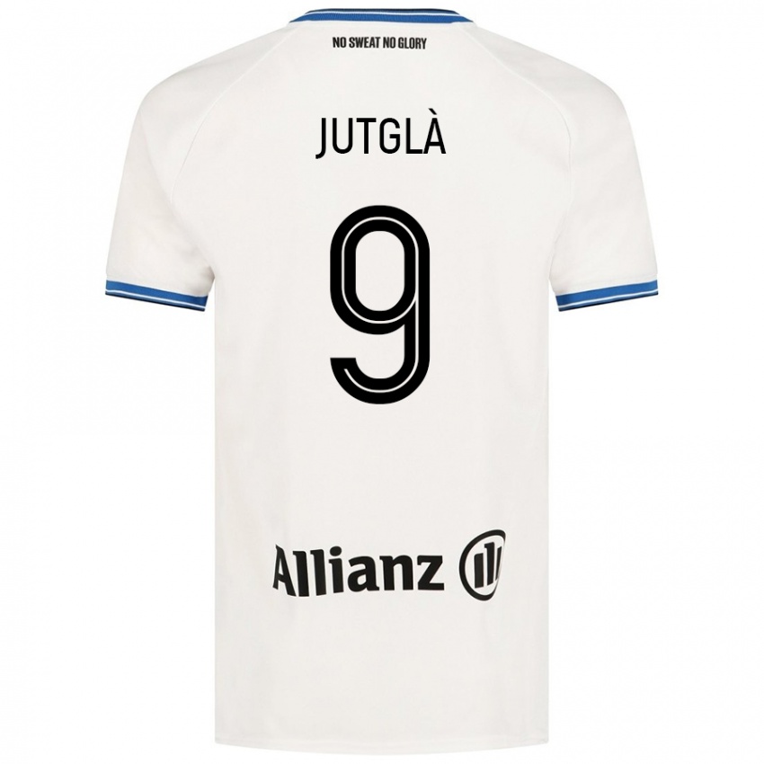 Niño Camiseta Ferran Jutglà #9 Blanco 2ª Equipación 2024/25 La Camisa