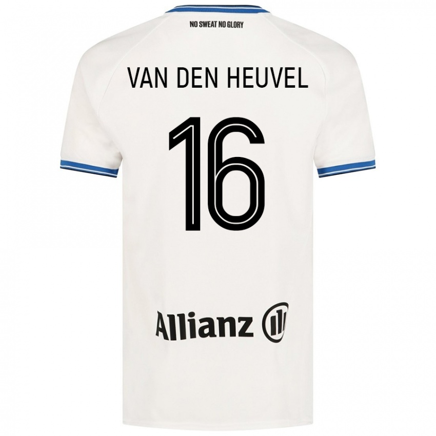 Niño Camiseta Dani Van Den Heuvel #16 Blanco 2ª Equipación 2024/25 La Camisa