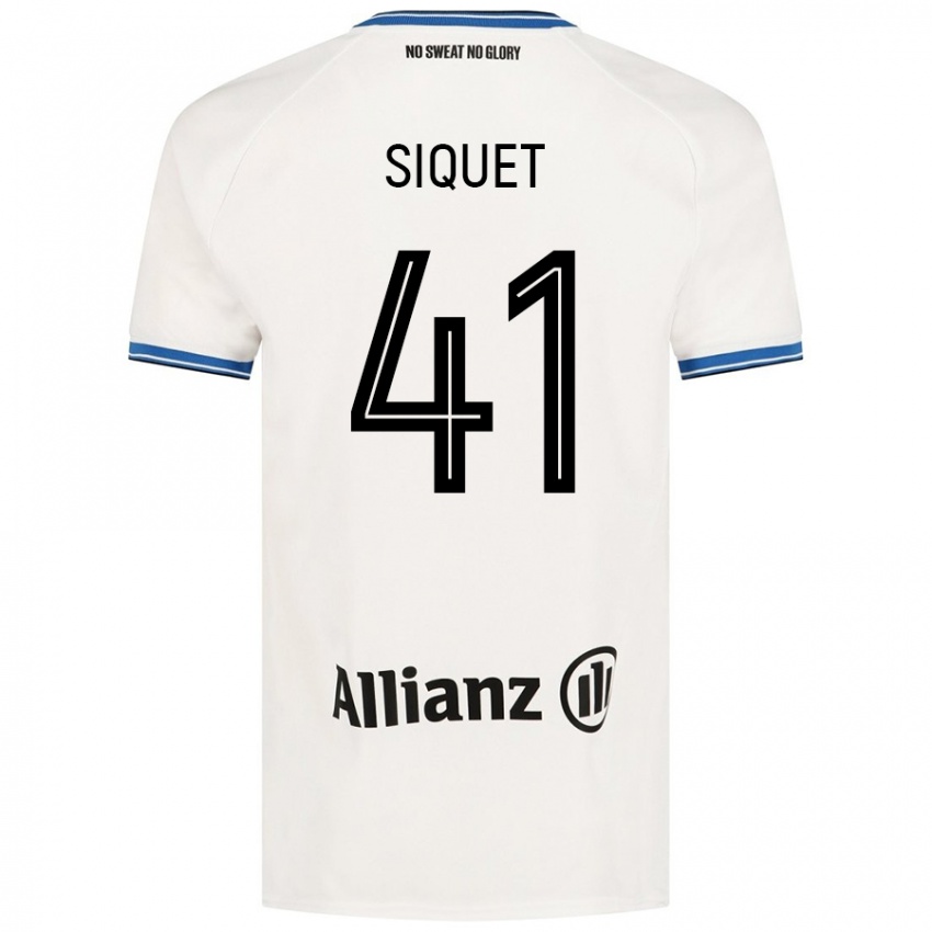 Niño Camiseta Hugo Siquet #41 Blanco 2ª Equipación 2024/25 La Camisa