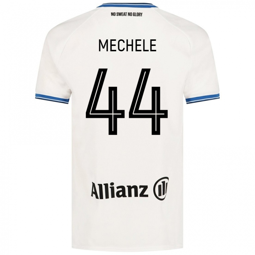 Niño Camiseta Brandon Mechele #44 Blanco 2ª Equipación 2024/25 La Camisa