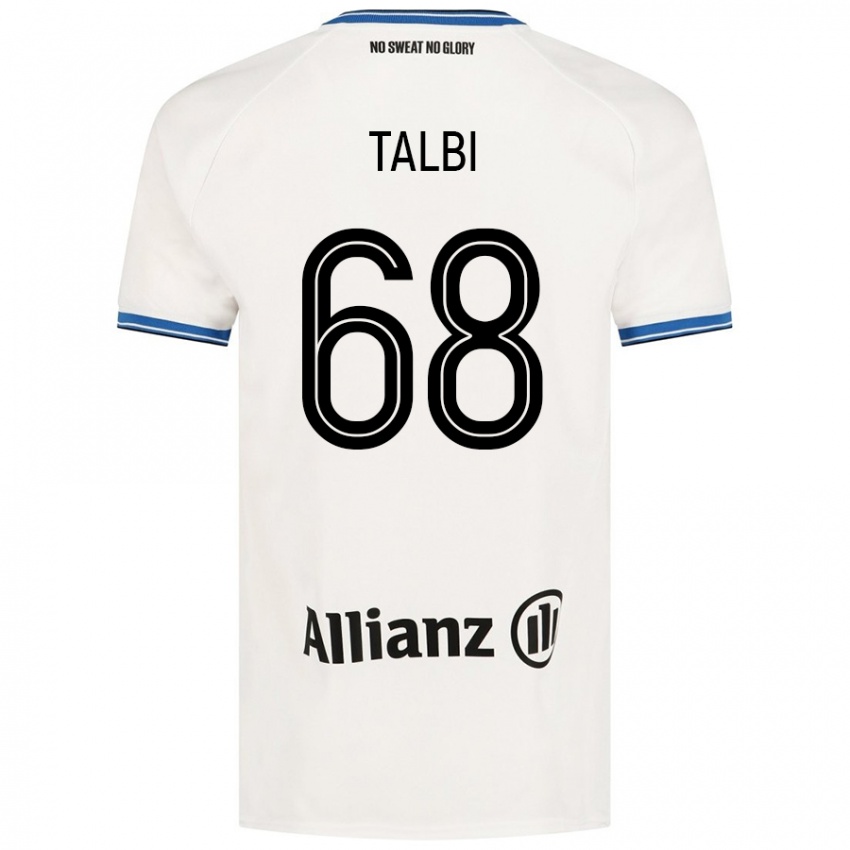 Niño Camiseta Chemsdine Talbi #68 Blanco 2ª Equipación 2024/25 La Camisa