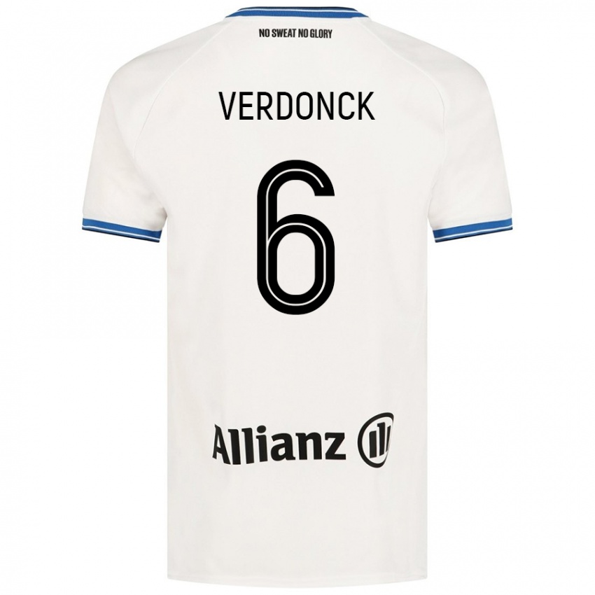 Niño Camiseta Saar Verdonck #6 Blanco 2ª Equipación 2024/25 La Camisa